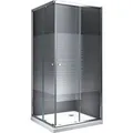 Dein Bau Projekt Duschkabine Eckdusche Gestreift 80 x 195 x 80 cm m. Wanne