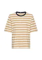 camel active Damen T-Shirt mit Streifenmuster Karamell, Womenswear-XL