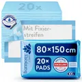Harmony Care® 20 x Inkontinenz Bettunterlage einweg XL , 6-lagige Schutzunterlagen für Betten - 80 x 150 cm saugstarke Krankenunterlagen - rutschfeste einmal Inkontinenzunterlage