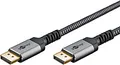 65268 Goobay DisplayPort -auf-HDMI -Kabel 1 m Sharkskin Grey -Stecker> ~D~
