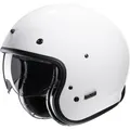 HJC Motorrad Helm V31 Solid Gr. M Retro Jethelm mit Sonnenblende weiß