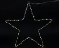 Spetebo Fenster Silhouette Stern mit 89 LED in warm weiß - 42 x 40 cm - Deko Fensterbild beleuchtet mit Timer Funktion - Weihnachten Winter Fensterdeko für Außen Batterie betrieben