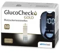GlucoCheck GOLD - 50 Blutzuckerteststreifen zur Kontrolle des Blutzucker-Wertes - Anwendbar mit dem GlucoCheck GOLD Blutzuckermessgerät