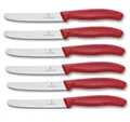 Victorinox Swiss Classic Tafelmesser Set 6er rot spülmaschinengeeignet
