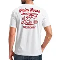 Neverless Print-Shirt Herren T-Shirt Backprint Surfing Design Aufdruck Palm Locos mit Print weiß XL