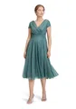 Vera Mont Damen Cocktailkleid im Glitzer-Look 40, Green/Grey