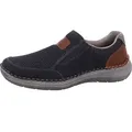 Rieker Herren Halbschuh Slipper 03053, Größe:42 EU, Farbe:Blau - Blau - 42