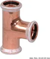 Geberit T-Stück Mapress d= 22x15x15mm, reduziert, Kupfer