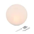 Esotec Solarkugel für den Garten Siena 40, multicolor, 40cm, Fernbedienung, USB, 16 Leuchtfarben, Akku, Solarmodul, Erdspieß, Solarleuchte, Kugelleuchte, außen, winterfest, wetterfest, 102892