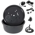 CLGarden Set 150l PE Becken 88cm mit GFK Abdeckung Springbrunnenpumpe SP1 Garten