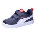 PUMA COURTFLEX V3 V INF Unisex-Sneaker für Kinder, Marineblau, weiß ROT, 9 UK-Kinder
