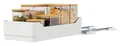 tesa Schubladen Organizer - Küchenschrank Organizer – selbstklebende ausziehbare schublade ohne Bohren zum Nachrüsten – mit schubladenschienen Teleskopschublade Küche Pantry Organisation – 55 x 30 cm