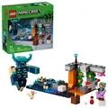 LEGO 21274 Minecraft Begegnung mit dem Wächter, 3 Spielzeugfiguren, üppige Höhle