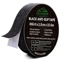CHUANGSEED Schwarzes Anti-Rutsch-Band Selbstklebend 2.5cm x 10,6m High Grip Anti-Rutsch-Klebeband, Antirutsch Klebeband Wasserfest Treppe Anti Rutsch Streifen für den Innen- und Außenbereich