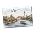 Berlin Skyline Souvenir Magnet Souvenir Brandenburger Tor Aquarell Lustiger Souvenir Magnet für Reiseliebhaber