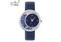 crystal blue Quarzuhr Damenuhr analog Armbanduhr Edelstein Bernstein Lapislazuli Rosenquarz, Gratis Versand