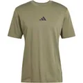 Adidas Essentials 3-Stripes Single Jersey Tee - grün