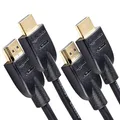 Amazon Basics 4K-HDMI-Kabel, 1.8 m, 18 Gbit/s Highspeed mit Ethernet, 4K@60Hz, 2 Stück, 2160p, Schwarz