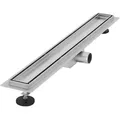 LuxeBath Duschrinne, Silber, Metall, Rechteckig, 13.9x7.8x74 cm, Badezimmer, Baden & Duschen, Duschtasse