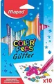 Maped - Glitzer-Filzstifte COLOR'PEPS GLITTER - hervorragende Deckkraft- extra viele Glitzerpartikel , 10 Stück (1er Pack)