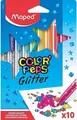 Maped Glitzer Filzstifte COLOR'PEPS GLITTER  Deckkraft Glitzerpartikel 10 Stück
