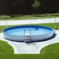 Steinbach Stahlwand Swimming Pool "Styria rund",blaue Poolfolie,Ø 460 x 120 cm