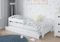 Kinderbett 80x160 | 80x180 | 90x200 cm mit Schublade, Rausfallschutz & Lattenrost in weiß 200 x 90 Mädchen Jungen Bett