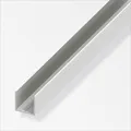 alfer Quadrat-U 1 m, 15.5 x 1.5 mm PVC (Kunststoff) glatt weiss