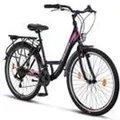 Chillaxx Bike Strada Premium City Bike in 24, 26, 28 Zoll - Fahrrad für Mädchen, Jungen, Herren und Damen - 21 Gang-Schaltung - Hollandfahrrad Ci...