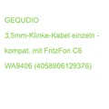 GEQUDIO 3.5mm-Klinke-Kabel einzeln - kompat. mit FritzFon C6 WA9406 (40589061293
