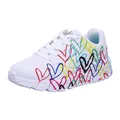 Skechers Mädchen 314064l Wmlt Sneaker, White Synthetic Multi Trim, 33 EU