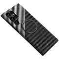 Für Samsung Galaxy S25 Ultra 5G MagSafe Design Ultra Dünn Carbon Textur Hülle Silber / Schwarz