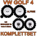 VW Golf 4 IV   ALPINE KOMPLETTSET LAUTSPRECHER BOXEN VORNE+HINTEN FRONT+HECK NEU