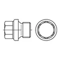 DIN 910 Verschlussschraube VG 3/8" Stahl 5.8 galvanisch verzinkt ASK mit Bund, 50 Stück