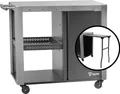 BBQ-Toro Grillwagen 95 x 50 x 80 cm, Silber Grilltisch mit großer Arbeitsfläche, Grill Serviertisch