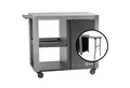BBQ-Toro Grillablagetisch Grillwagen 95 x 50 x 80 cm, Silber Grilltisch, Grill Beistelltisch (1-St), Vier integrierte Bremsen