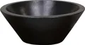 Terrazzo Waschbecken Handwaschbecken Steinbecken Gäste Bad ca. 40 cm Stein Rund Schwarz