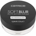 Catrice Soft Blur Matte Setting Powder 001 Translucent, mattiertes Finish, transparentes Puder, atmungsaktiv, langanhaltend, leichte Formel, 8g