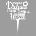 Illumino Grabstecker Grabschmuck Wetterfeste Grabdekoration aus Stahl mit Trauerspruch I Wenn wir an Dich Denken... I Eine liebevolle Erinnerung