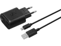 ISY IWC-5200-1 2 Port USB Reiselader & Micro-USB Datenkabel Universal, Schwarz