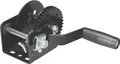 Toolland Handwinde 250 kg Edelstahl mit Ratsche und Seil, Übersetzung 3.1:1, schwarze Trailerwinde
