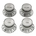 Musiclily Pro Silver Metric Guitar 2 Volume 2 Tone Knob For Epiphone Les Paul SG