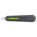 Slice 10554 Sicherheits-Cuttermesser mit automatischem Klingenrückzug • Profi Cutter für dicke Materialien • Doppelseitige Keramikklinge, beidhändig nutzbar • Idealer Kartonschneider, Paketöffner