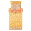 Bassetti RAGUSA Bettwäsche + 2 Kissenhüllen aus 100% Baumwollsatin in der Farbe Gold Y1, Maße: 200x200 + 2 K 80x80 cm - 9321876
