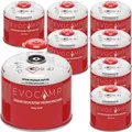 Evocamp Gaskartusche 8 Stück 300g Butan Propan Schraubventil für Camping Weber Q100