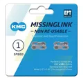 KMC Fahrradkette KMC 101NR EPT Missing Link Kettenschloss 1-fach Silber - Rostfreier Ke