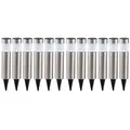 GLOBO LIGHTING LED Gartenleuchte, LED-Leuchtmittel fest verbaut, 12er Set LED Solar Steck Leuchten Garten Weg Außen Beleuchtung IP44