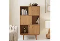 IDIMEX Highboard SIMONA, Wohnzimmerschrank offene Fächer & 3 Türen Massivholz eiche farben
