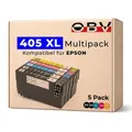 Kompatibles Druckerpatronen Set für Epson WF-3820DWF WF-4820DWF WF-7830DTWf ersetzt 405 XL – ca. 1.100 Seiten – 5er Sparset