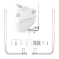 VEVOR Bootsanhängerführung, 101,6-152,4 cm, verstellbare Anhängerführungsstangen, 2 Stück, rostfreie, verzinkte Stahl-Anhängerführung, Anhängerführungen mit schwarz/weißen PVC-Rohren, 2024-Version